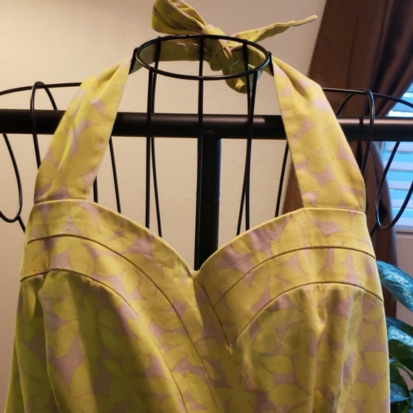 Lane Bryant Pretty Spring Green Halter Dress - Picture 5 of 7